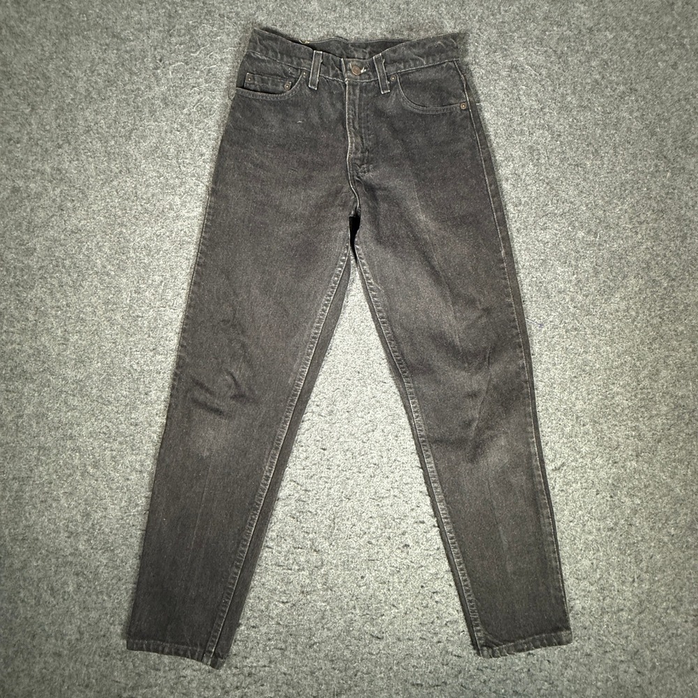 Vintage Levis 550 Relaxed Fit Tapered Leg Black Denim Jeans USA Made 28x30 90s